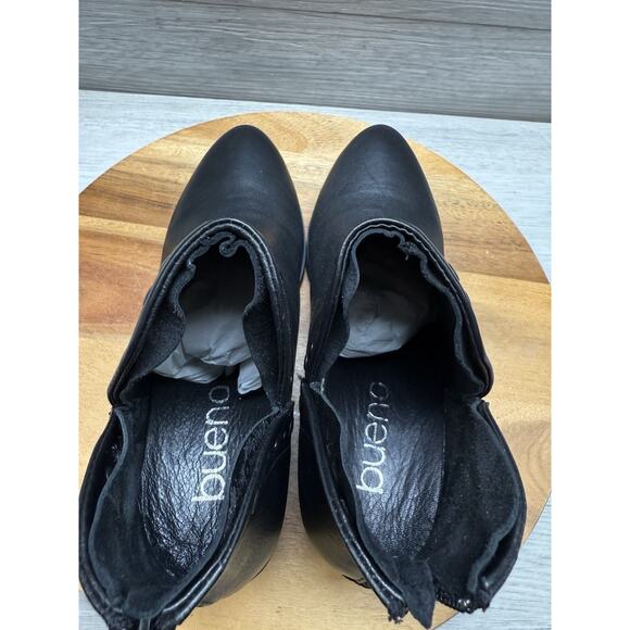 Bueno Women’s Cora Ankle Boots Booties Black Nubuck Eyelet Block Zip. Read. - Picture 7 of 10